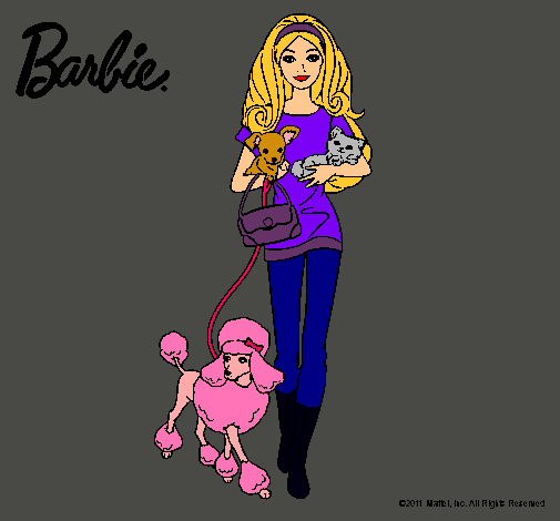 Barbie con sus mascotas