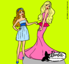 Dibujo Barbie estrena vestido pintado por bscgjvs