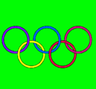 Dibujo Anillas de los juegos olimpícos pintado por dacil