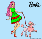 Dibujo Barbie paseando a su mascota pintado por Mirene