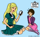 Dibujo Barbie con el teléfono móvil pintado por noa777