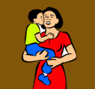 Dibujo Beso maternal pintado por HHHHH