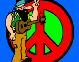 Dibujo Músico hippy pintado por deozmaiden