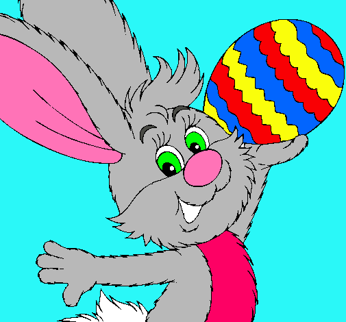 Dibujo Conejo y huevo de pascua II pintado por chuancher