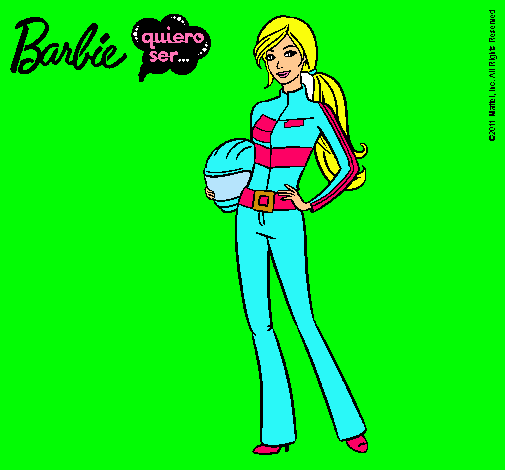 Barbie piloto de motos