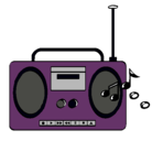 Dibujo Radio cassette 2 pintado por valuchu