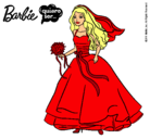 Dibujo Barbie vestida de novia pintado por 1532001dl