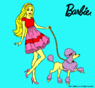 Dibujo Barbie paseando a su mascota pintado por alvaroso