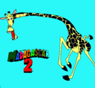 Dibujo Madagascar 2 Melman 2 pintado por lito