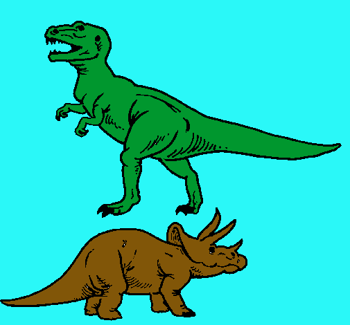 Triceratops y tiranosaurios rex