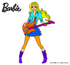 Dibujo Barbie guitarrista pintado por noa6