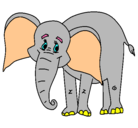 Dibujo Elefante feliz pintado por aclantico