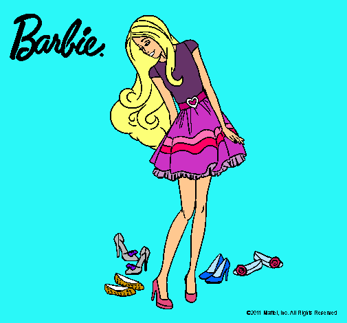 Barbie y su colección de zapatos