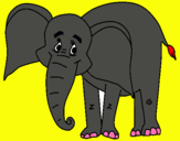 Dibujo Elefante feliz pintado por maika