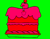 Dibujo Pastel de cumpleaños pintado por majo05