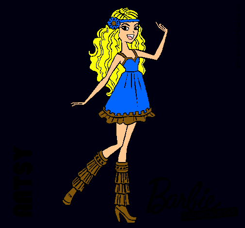 Dibujo Barbie Fashionista 1 pintado por Amyluz