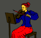 Dibujo Dama violinista pintado por sucutrule
