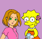 Dibujo Sakura y Lisa pintado por Stuk