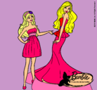 Dibujo Barbie estrena vestido pintado por chelita111097