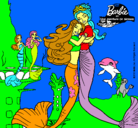 Dibujo Barbie sirena y la reina sirena pintado por alvaroso