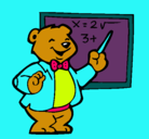 Dibujo Profesor oso pintado por cludia