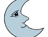 Dibujo Luna pintado por rociobstrehg