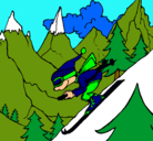Dibujo Esquiador pintado por yesika
