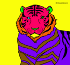 Dibujo Tigre pintado por cholo