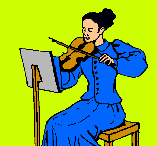 Dibujo Dama violinista pintado por dominique1