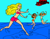 Dibujo Barbie de regreso a la playa pintado por litzil