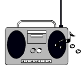 Dibujo Radio cassette 2 pintado por saids