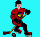 Dibujo Jugador de hockey sobre hielo pintado por hellomen