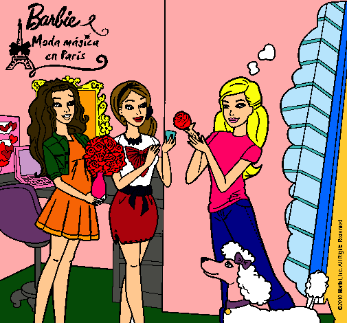 Barbie de compras con sus amigas