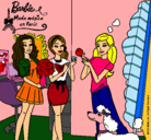 Dibujo Barbie de compras con sus amigas pintado por yolanda