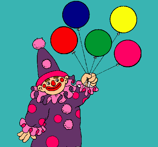 Payaso con globos