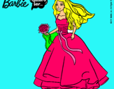 Dibujo Barbie vestida de novia pintado por isa23