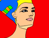 Dibujo Busto de Nefertiti pintado por Rouchi