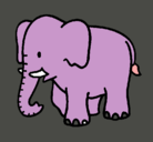 Dibujo Elefante bebe pintado por 2110