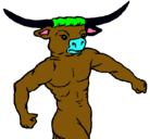 Dibujo Cabeza de búfalo pintado por saro
