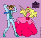 Dibujo Barbie bailando con un amigo pintado por StarClaudia