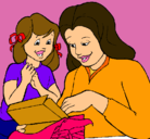 Dibujo Madre e hija pintado por -linda-guillu
