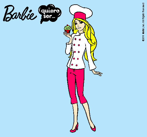 Dibujo Barbie de chef pintado por vanhee