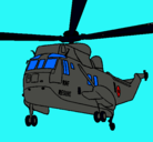 Dibujo Helicóptero al rescate pintado por presidente