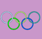 Dibujo Anillas de los juegos olimpícos pintado por kjlopiuytg