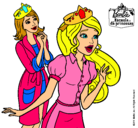 Dibujo Barbie con una corona de princesa pintado por micaela12