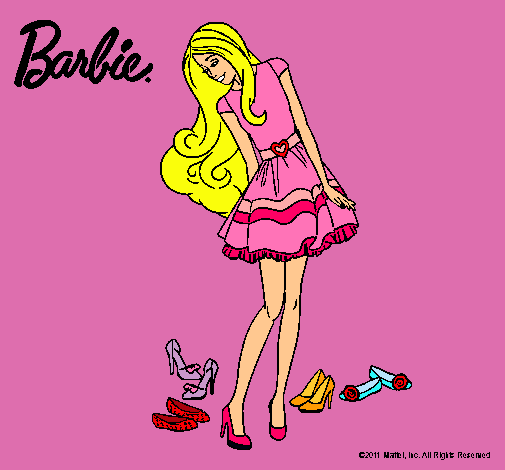 Barbie y su colección de zapatos