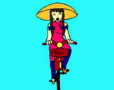 Dibujo China en bicicleta pintado por Royal
