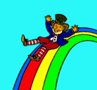 Dibujo Duende en el arco iris pintado por triana
