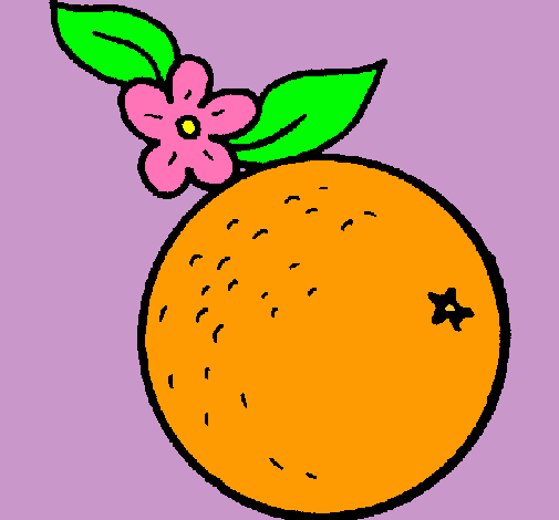 Dibujo naranja pintado por agufurfaro