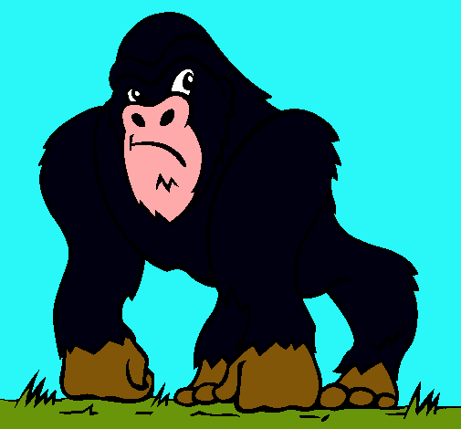Dibujo Gorila pintado por francovecc